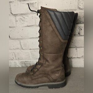 Helly Hansen Brown Tall Lace-Up Boots Women’s 9 Waterproof Leather Winter Hiking